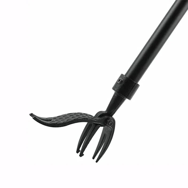 Standing Weed Puller with Detachable Handle and Barbed Root Grip