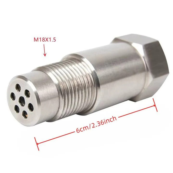 Exhaust Sensor Adapter with Catalytic Core and Magnetic Induction Spacing, M18x1.5