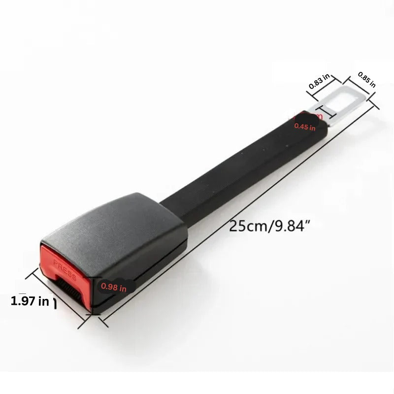 Seat Belt Buckle Extension with 11-Inch Rigid Stem and Quick Release Button