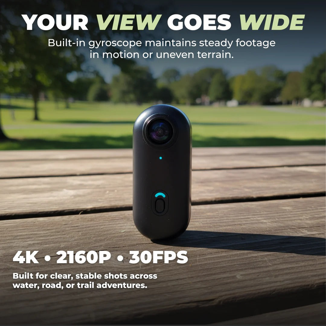 4K Action Camera with 128GB Storage and Six Mounting Options
