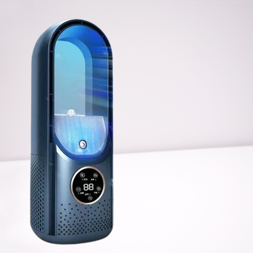 Portable Air Conditioner with Bladeless Design and Six Speed Settings for Small Rooms