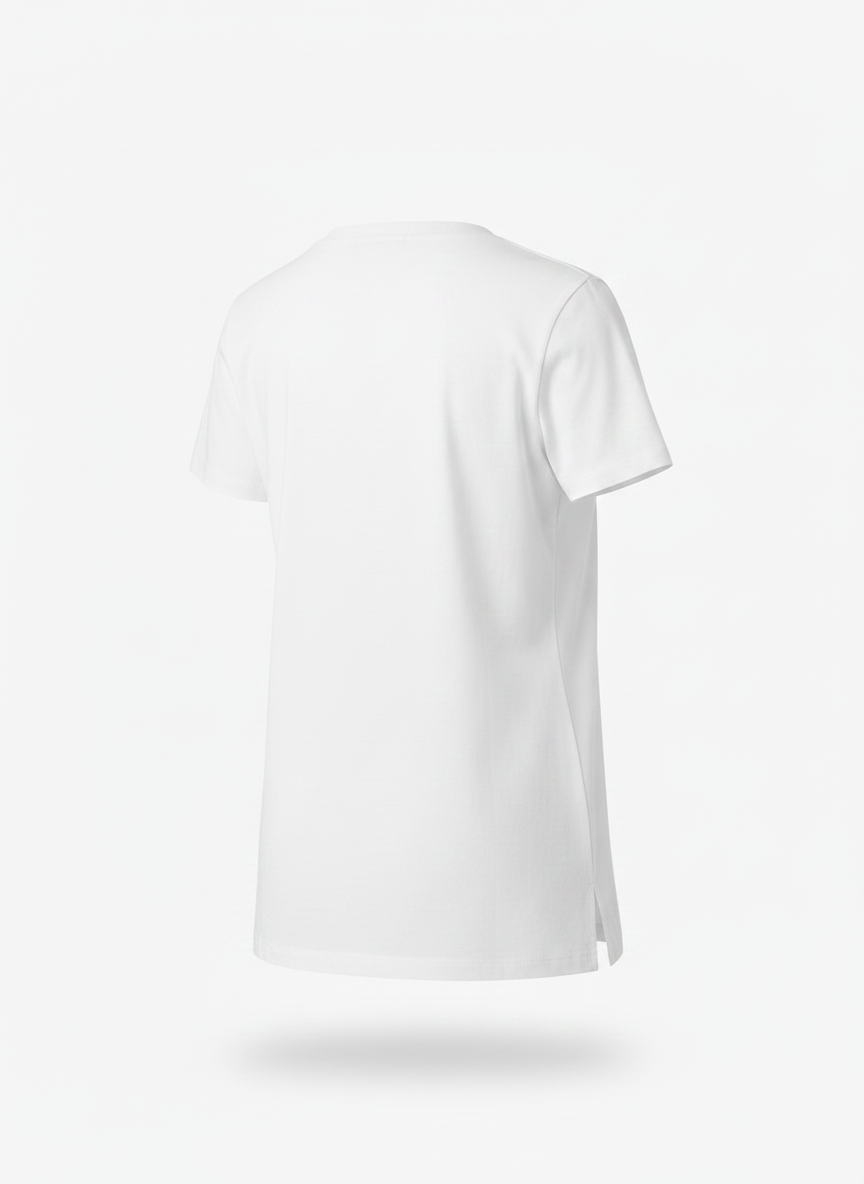 White V-Neck T-Shirt for Women