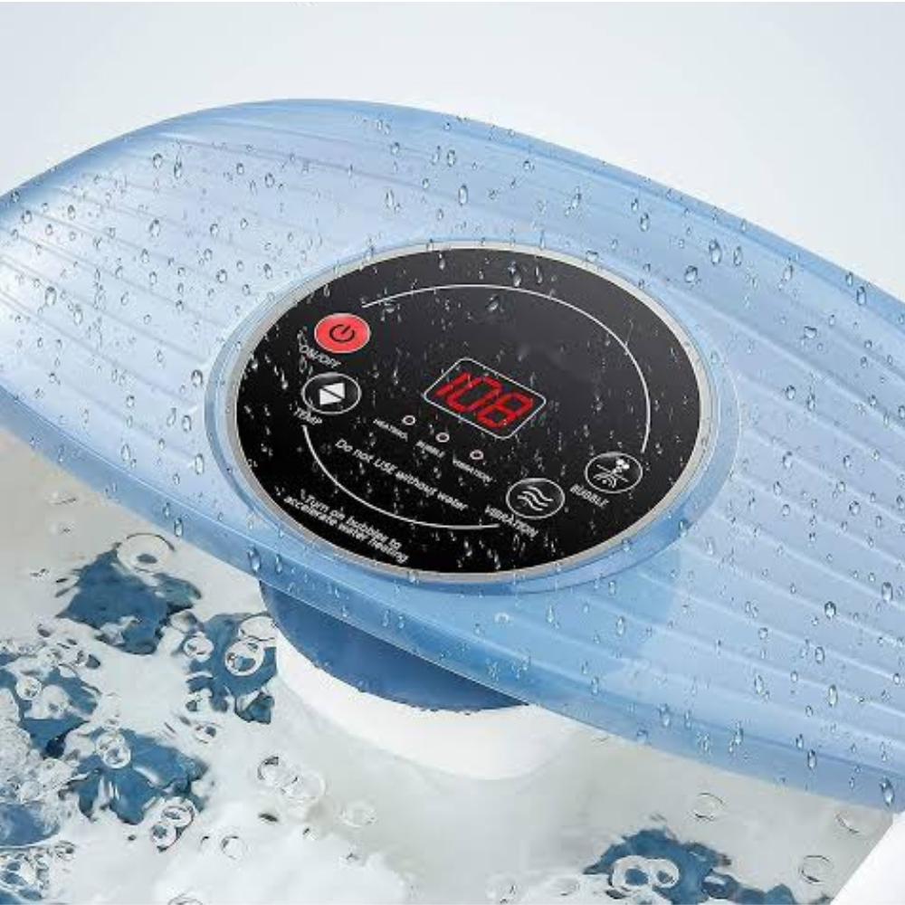 Foot Bath Massager With Temperature Control, Bubbles And Vibration
