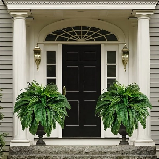 Artificial Boston Fern UV Resistant Lifelike Realistic Outdoor Indoor Plant