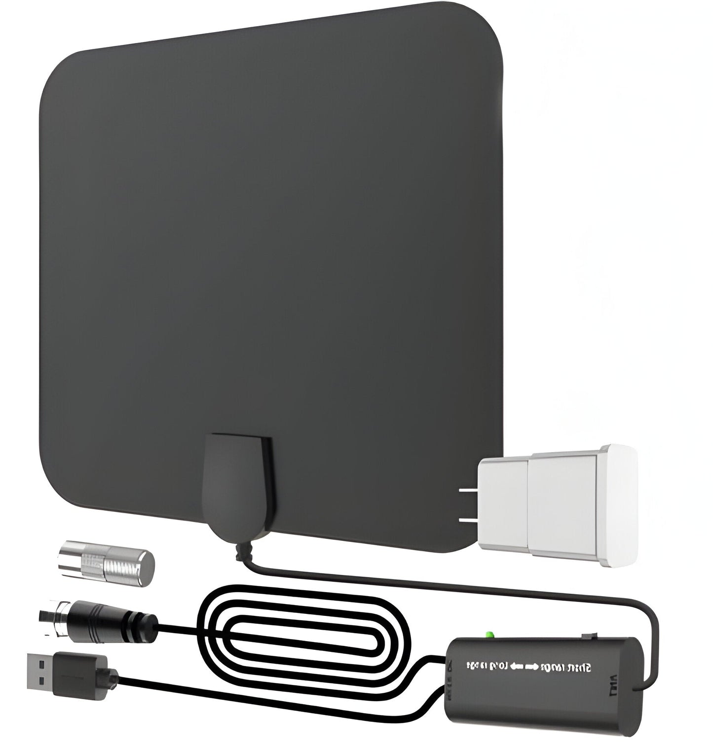 Indoor Digital HDTV Antenna with Signal Amplifier and 10ft Cable for Local Channels
