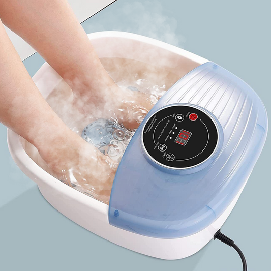 Foot Bath Massager With Temperature Control, Bubbles And Vibration