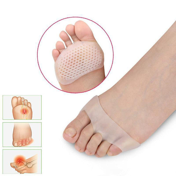 Gel Metatarsal Pads with Ventilated Design and Adhesive Backing, Set of 2