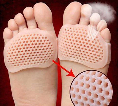 Gel Metatarsal Pads with Ventilated Design and Adhesive Backing, Set of 2