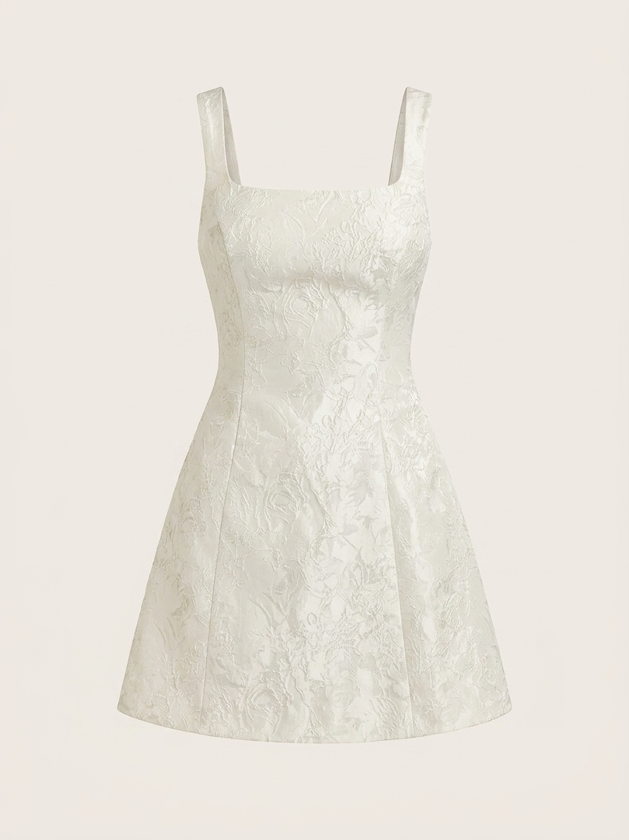 Sleeveless Bodycon Dress with Low Cut Neckline and Invisible Zipper