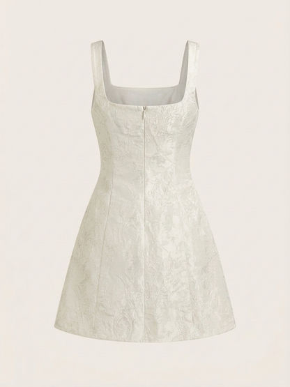 Sleeveless Bodycon Dress with Low Cut Neckline and Invisible Zipper