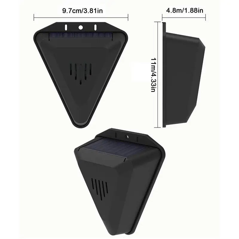Solar Powered Animal Deterrent with 13 Predator Sounds and Automatic Day Night Cycle