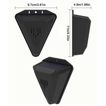 Solar Powered Animal Deterrent with 13 Predator Sounds and Automatic Day Night Cycle