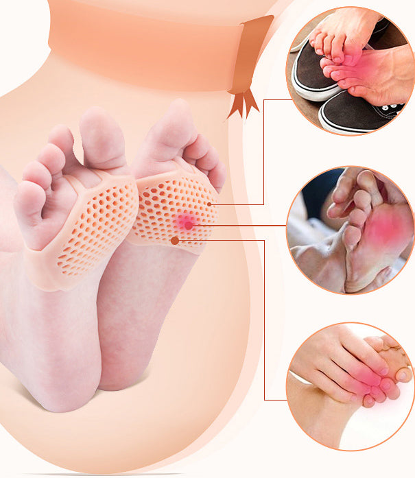 Gel Metatarsal Pads with Ventilated Design and Adhesive Backing, Set of 2