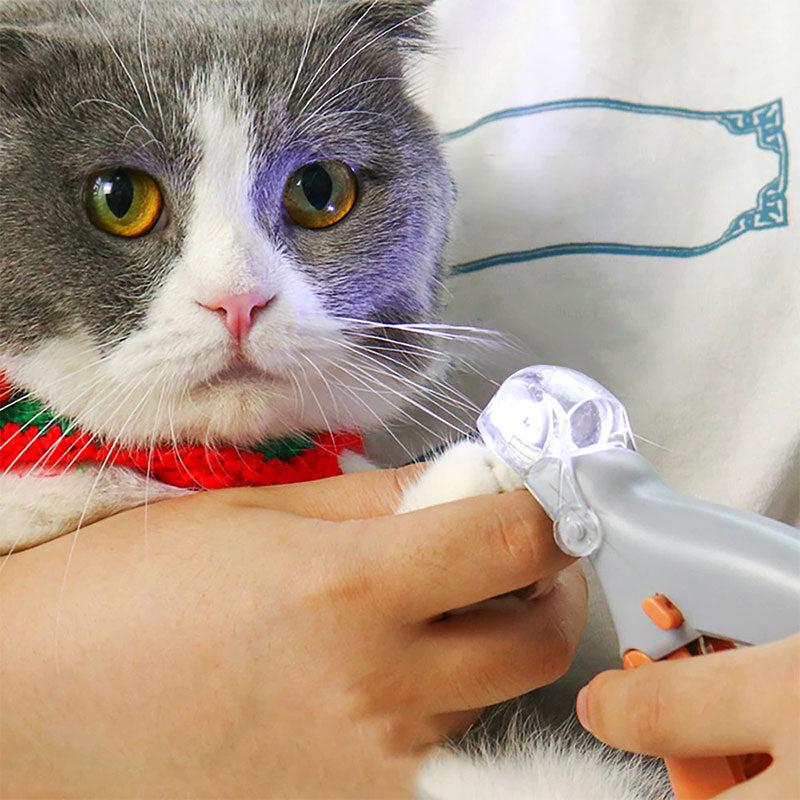 LED Dog Nail Clipper with Safety Guard and Stainless Steel Blade