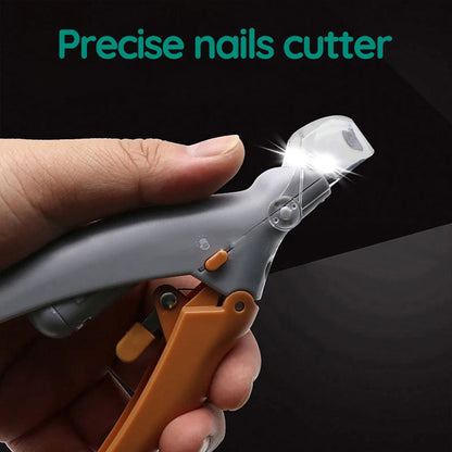 LED Dog Nail Clipper with Safety Guard and Stainless Steel Blade