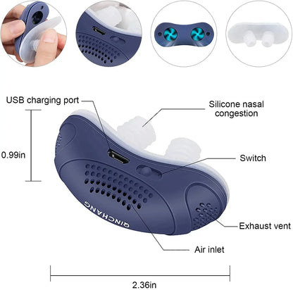 Portable Micro Sleep Device with Rechargeable Battery and Detachable Nose Piece