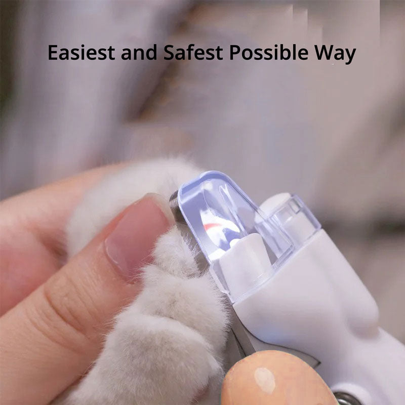 LED Dog Nail Clipper with Safety Guard and Stainless Steel Blade