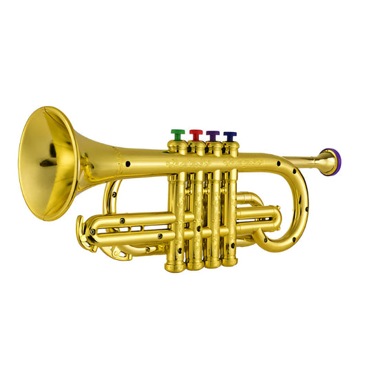 Kids Trumpet Beginner Silver-Plated Student Instrument With Case And Mouthpiece