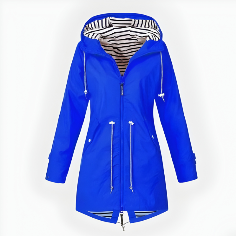 Women's Long Hooded Jacket with Extended Length