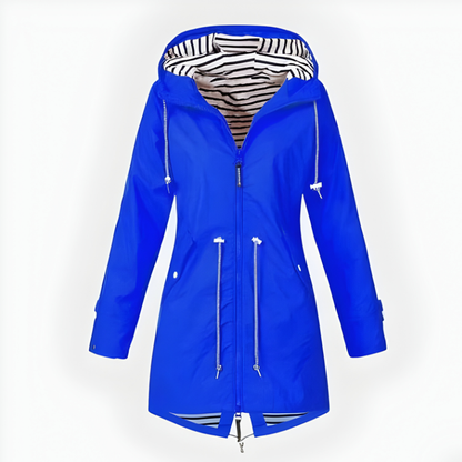 Women's Long Hooded Jacket with Extended Length