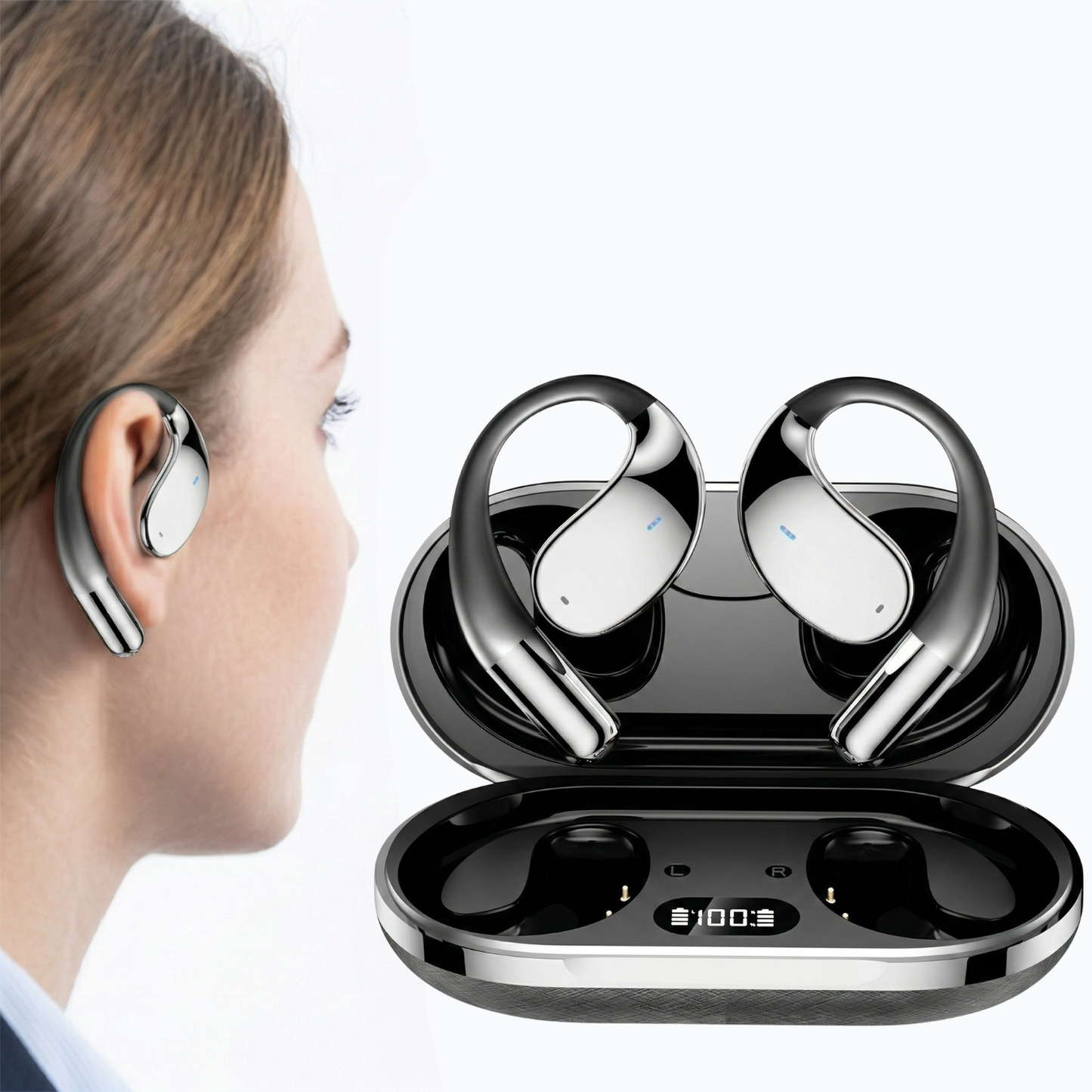 Real Time Translation Earbuds with HiFi Sound and 144 Languages, Wireless Smartphone Compatible