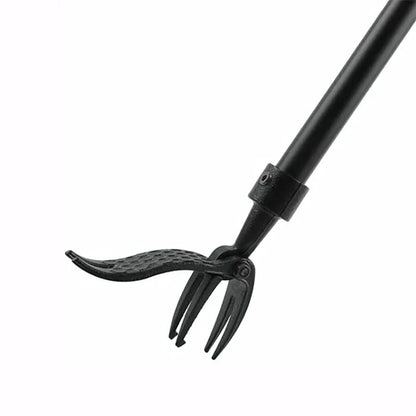 Standing Weed Puller with Detachable Handle and Barbed Root Grip