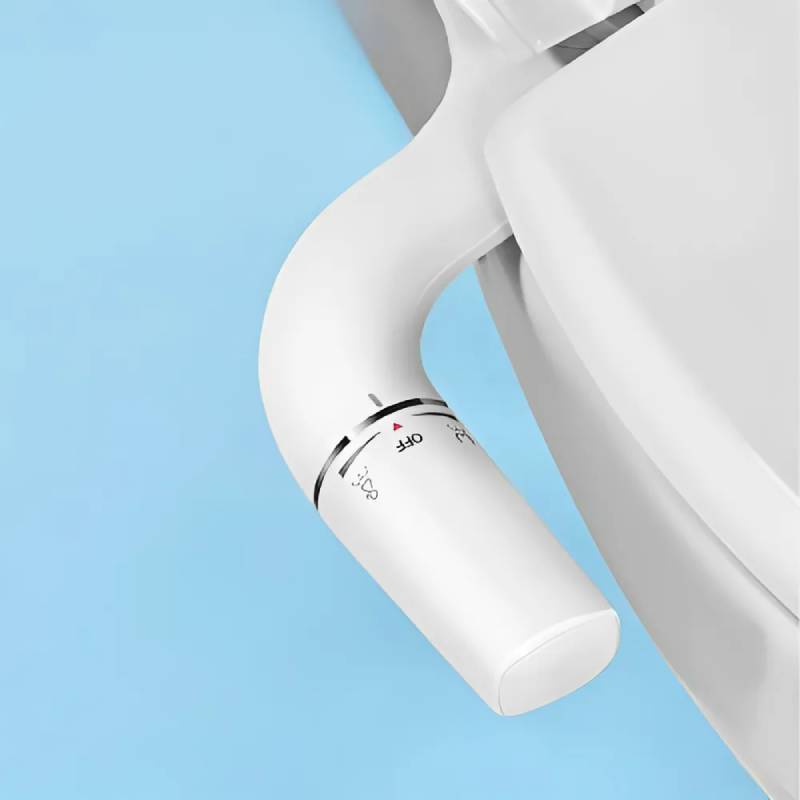 Bidet Attachment with Dual Nozzle Wash and Adjustable Water Pressure, Ultra Thin Design