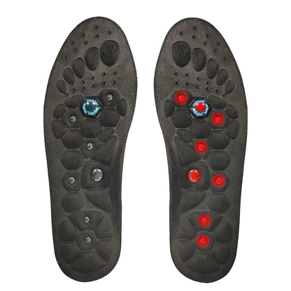 Magnetic Shoe Insoles with Raised Pressure Points and Trim to Fit Design