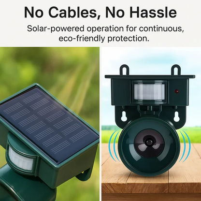 Automatic Motion Sensor Bird Deterrent with Adjustable Sound and Weather Resistant Design