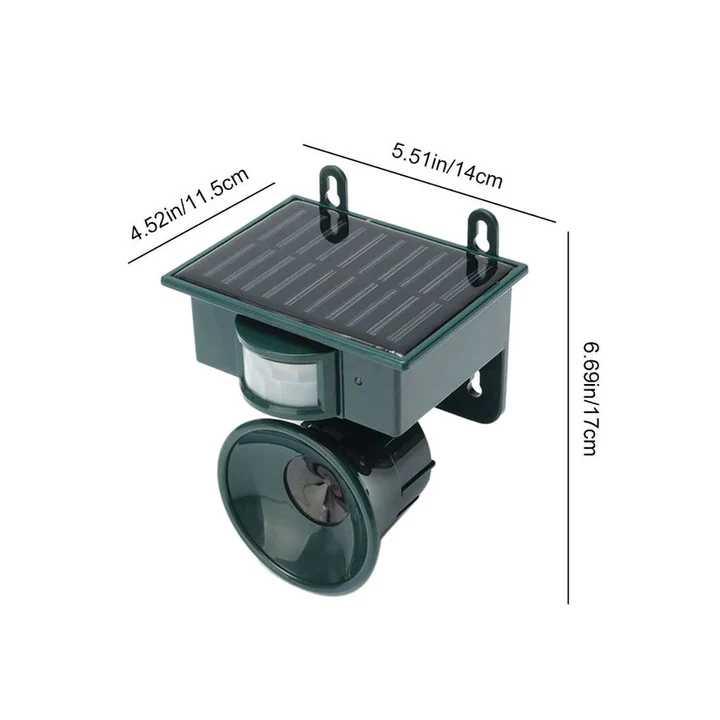 Automatic Motion Sensor Bird Deterrent with Adjustable Sound and Weather Resistant Design