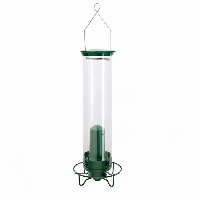 Bird Feeder with Weight Activated Spinning Perch and Four Feeding Ports, 5lb Capacity