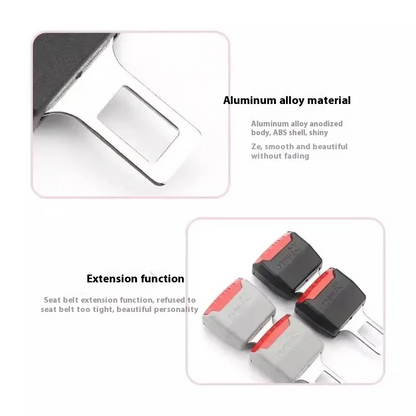 Seat Belt Extender with Anti Slip Grip and Impact Dispersion for Standard Vehicles