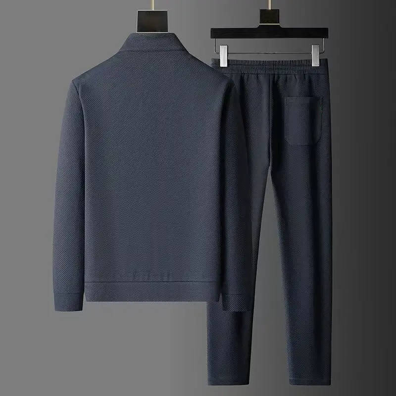 Four Way Stretch Tracksuit Set with Stand Collar and Mesh Lining, Windproof