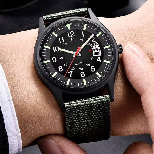 Tactical Quartz Watch for Outdoor Timekeeping and Daily Wear