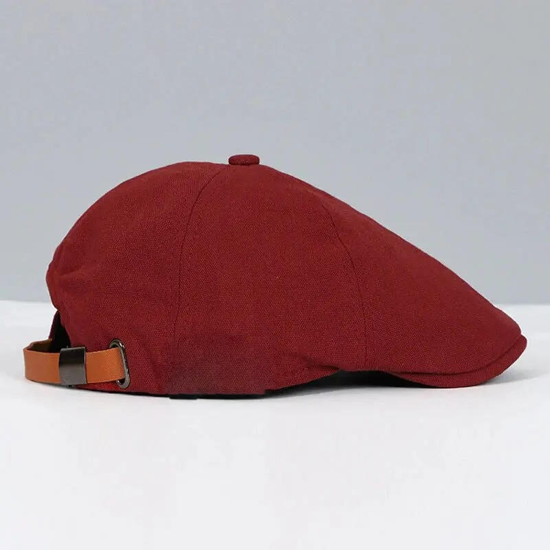 Reversible Flat Cap with Moisture Wicking Band and Elastic Fit System