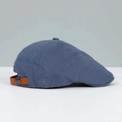 Reversible Flat Cap with Moisture Wicking Band and Elastic Fit System
