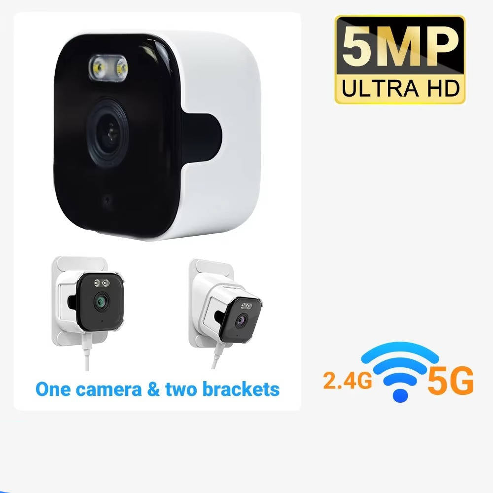 2K Window Security Camera with AI Human Detection and Color Night Vision