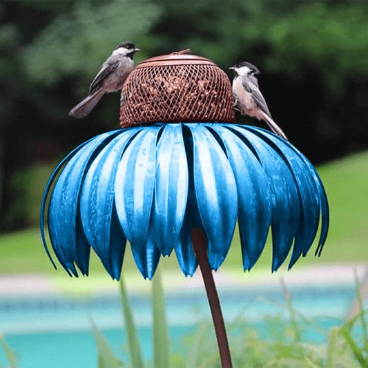 Bird Feeder With Coneflower Design For Attracting Wild Birds