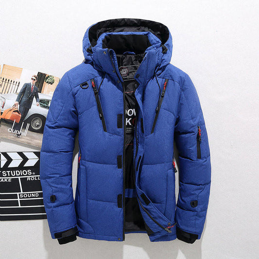Duck Down Jacket Thermal Insulated Winter Coat With Windproof Hood