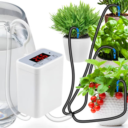 Programmable Plant Watering System with LCD Display and 120 Day Battery