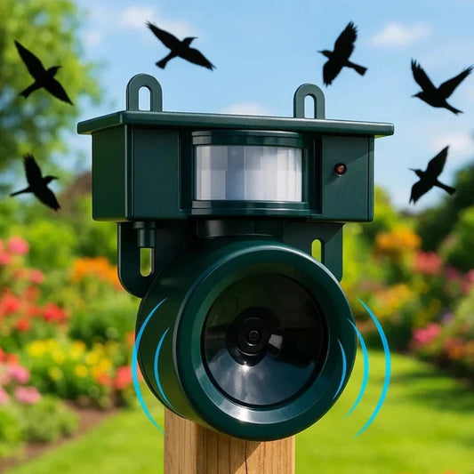 Automatic Motion Sensor Bird Deterrent with Adjustable Sound and Weather Resistant Design