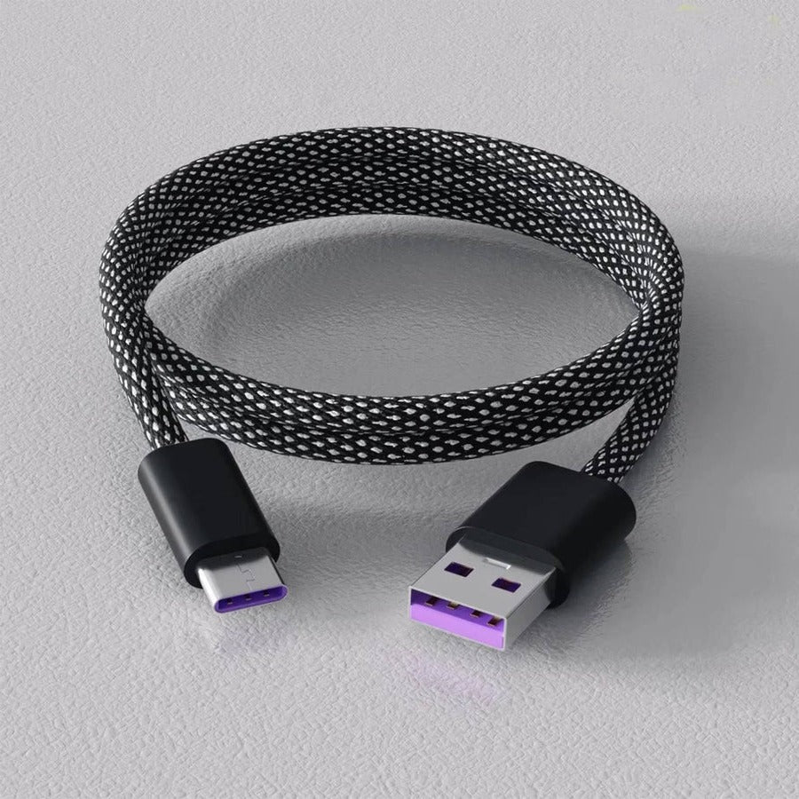 Magnetic Charging Cable with Auto-Coiling System and Dual Device Tips, 3.3ft