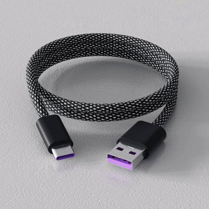 Magnetic Charging Cable with Auto-Coiling System and Dual Device Tips, 3.3ft