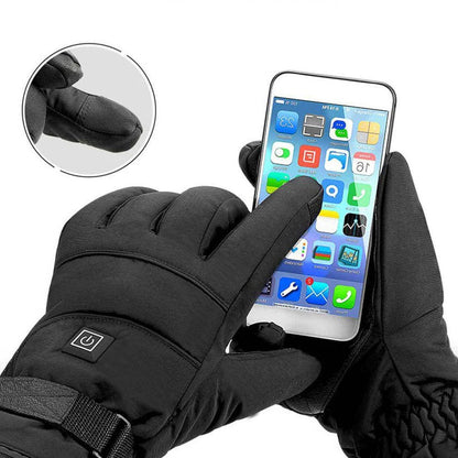 Heated Gloves with Touchscreen Fingertips and Three-Level Temperature Control