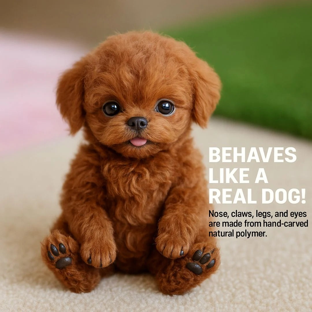 Interactive Robotic Puppy with Voice Recognition and Touch Sensors, Compact Size
