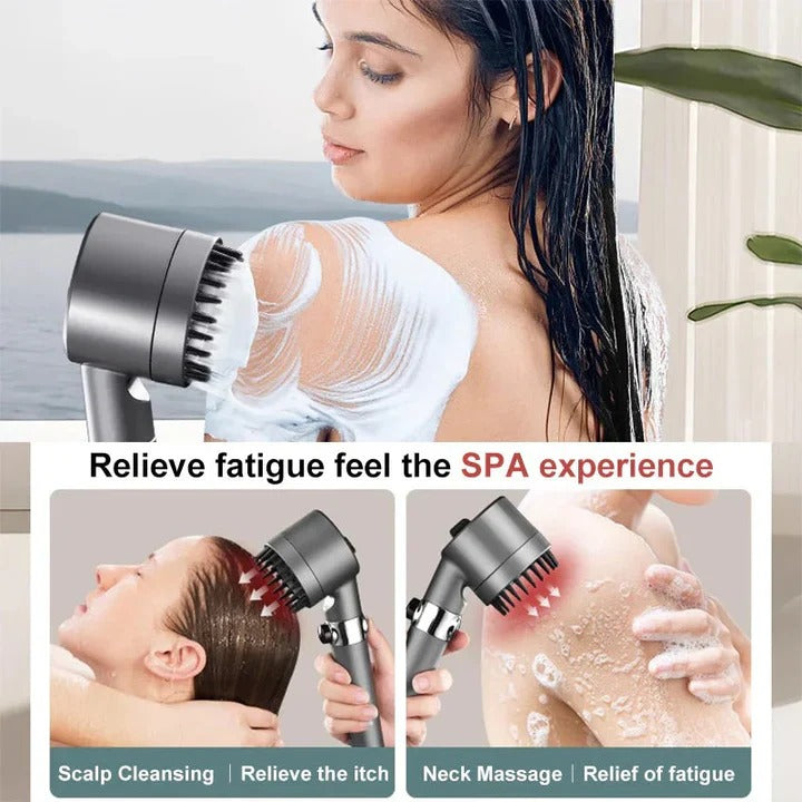 High Pressure Showerhead with Water Efficient Design and Tool-Free Installation