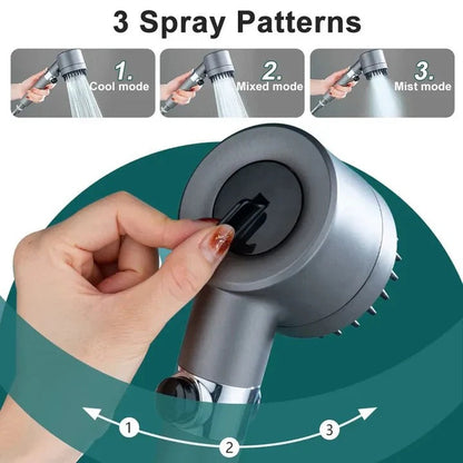 High Pressure Showerhead with Water Efficient Design and Tool-Free Installation