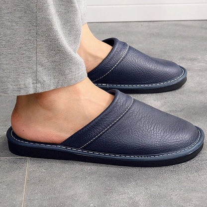 Indoor Slip-On Slippers with  Non-Slip Traction Base for Men