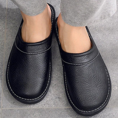 Indoor Slip-On Slippers with  Non-Slip Traction Base for Men