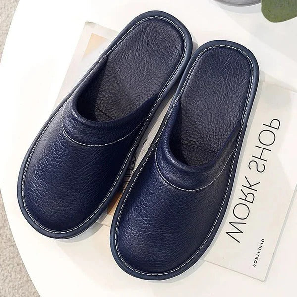 Indoor Slip-On Slippers with  Non-Slip Traction Base for Men